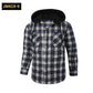 Loose Casual Flannel Long Sleeve Hooded Plaid Shirt