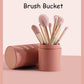 PU Round Cosmetic Brush Container Cosmetic Tool Cosmetic Brush