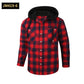 Loose Casual Flannel Long Sleeve Hooded Plaid Shirt