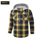 Loose Casual Flannel Long Sleeve Hooded Plaid Shirt